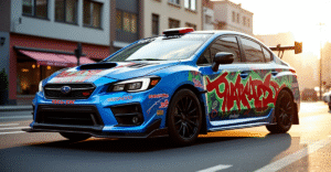 Read more about the article Subaru WRX 2021 with rally-inspired livery with elements of street art painting