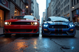 Image of Hellcat vs Mustang: Dodge Challenger Hellcat: Overrated Brick vs. Mustang Shelby GT500
