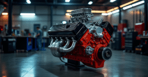 Image of V8 engine: The V8 Engine: America's Signature Sound of Power and Performance