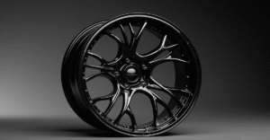 An eye-catching display of custom rims featured in "Blacked Out: The Ultimate Guide to Choosing the Right Custom Rims.