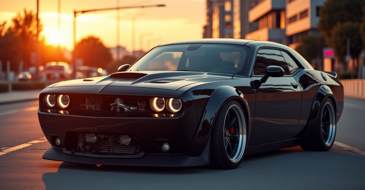 Image comparing coilovers and air suspension, highlighting their impact on car stance and suspension performance.