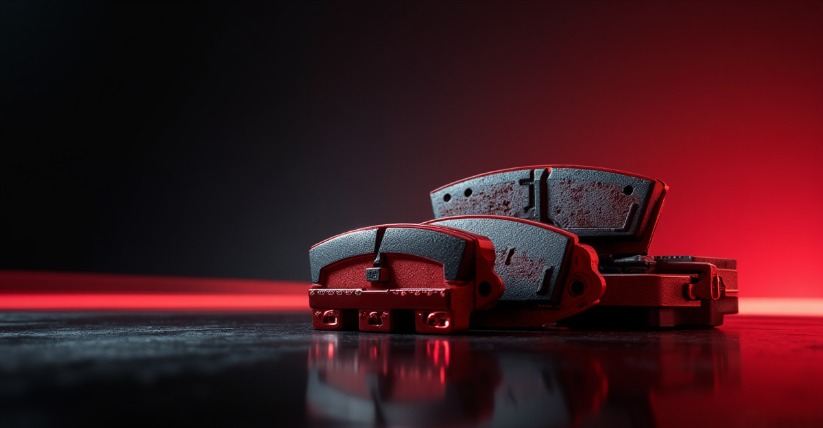 Image of high-performance brake pads designed for track days, showcasing robust design and fade-resistant features.