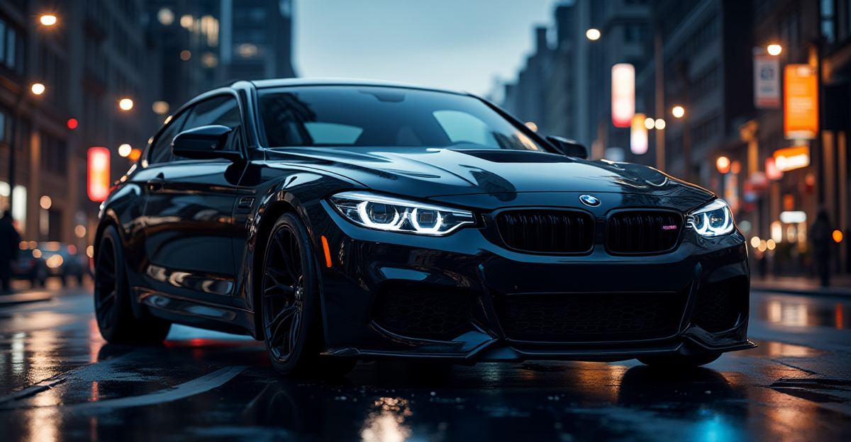 Side-by-side comparison of American muscle cars and BMWs, showcasing their design and performance characteristics.