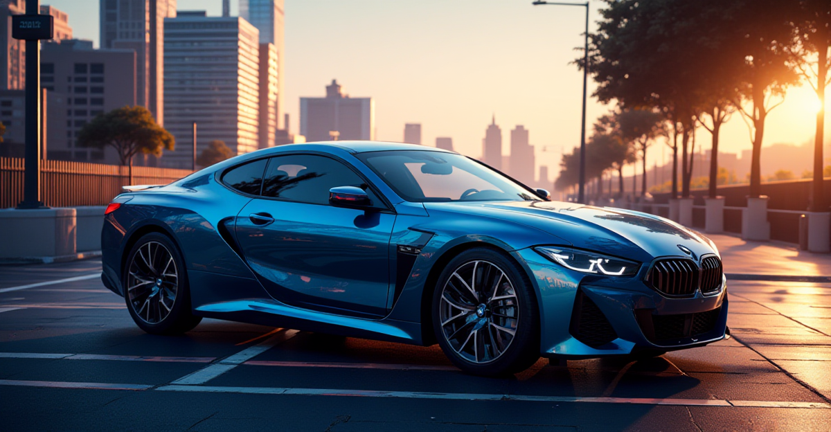Infographic showcasing BMW insurance rates and coverage options in the US, with a detailed breakdown.